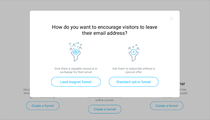 Choosing the right type of list building funnel.