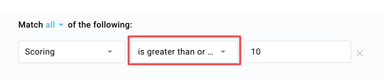 Scoring segment example.