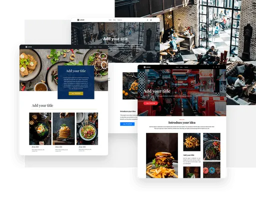 Restaurant website builder templates and websites