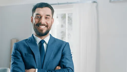 happy real estate agent